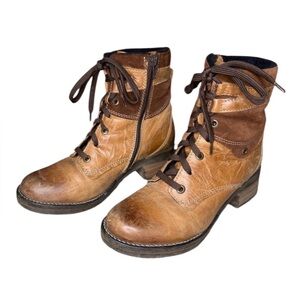 Dromedaris Kara Metallic Leather side zip boots